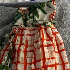 Maeve by anthropology Multicolor Floral , square Plaid mini Skirt